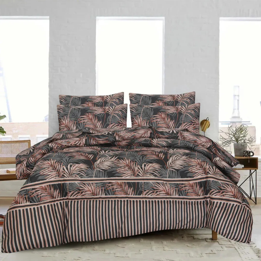 Signature M.Z Leaf 2 Cotton Comforter Set – 7 Pieces