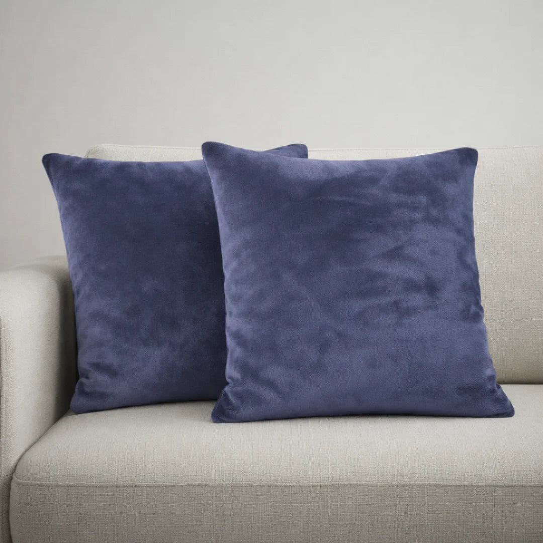 Plain Fleece Cushions – Plush Comfort with Hidden Zipper (Set of 2)