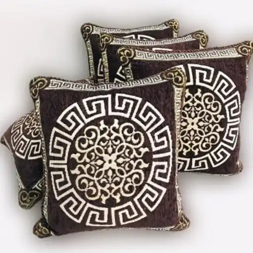 5-Piece Velvet Jacquard Cushion Covers Set