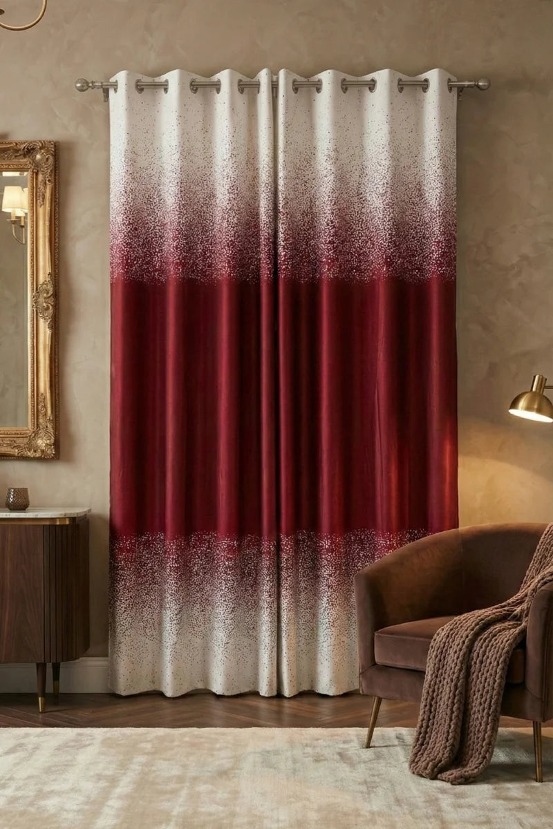 Ombre Speckled Curtain Set – Stylish & Modern Home Décor