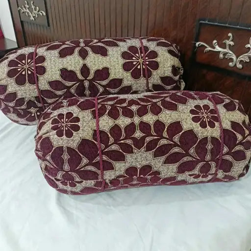 Velvet Jacquard Round/GOLL Pillow Covers – Pack of 2