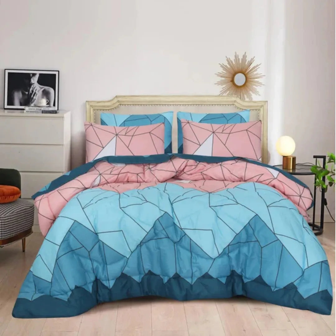 Round BLK Pure Cotton Comforter Set – 6 Pieces