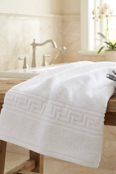 Greek Towel White | 100% Cotton | 550 GSM Bath Towel