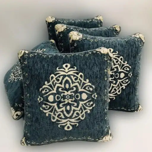 5-Piece Velvet Jacquard Cushion Covers Set