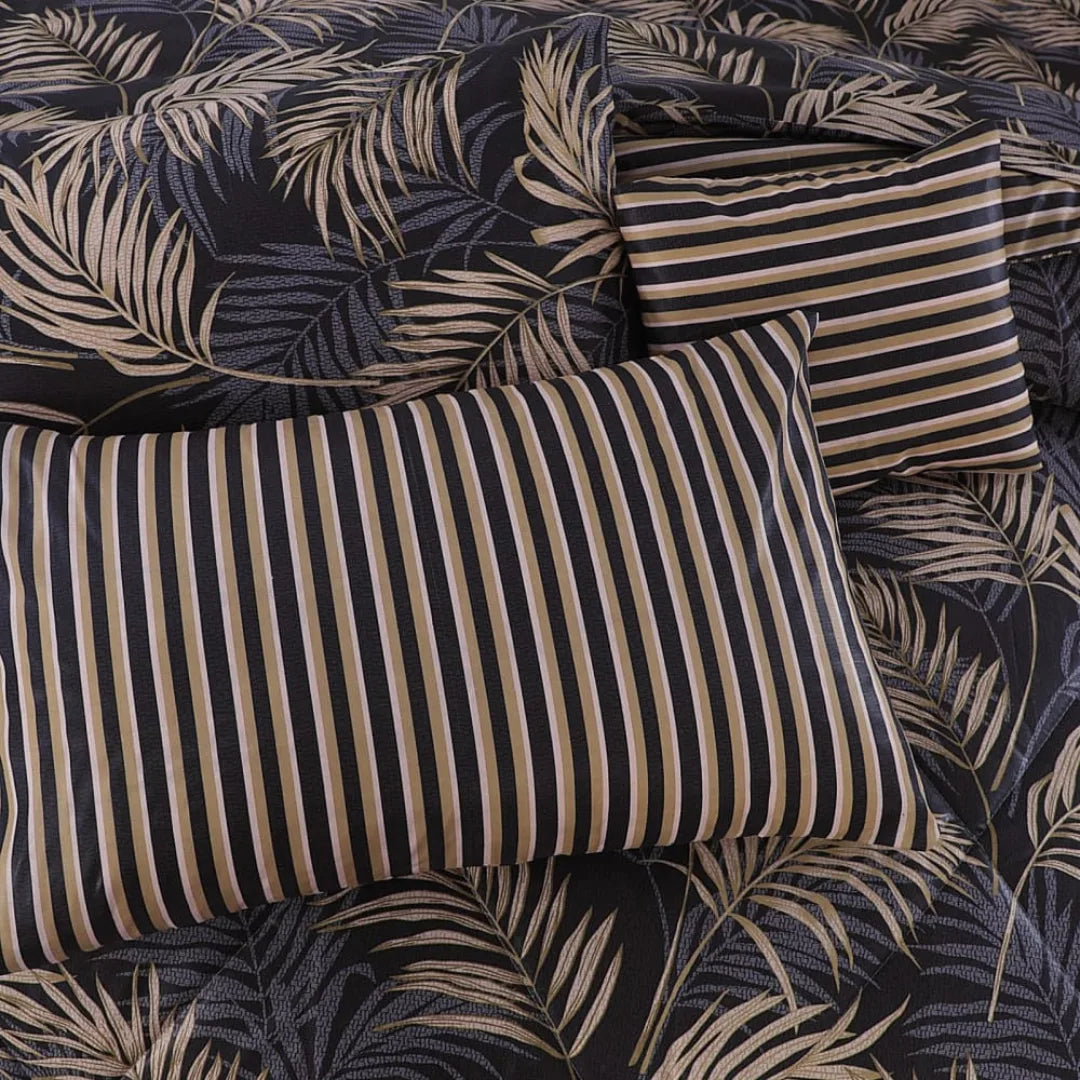 Signature M.Z Leaf Cotton Comforter Set – 7 Pieces