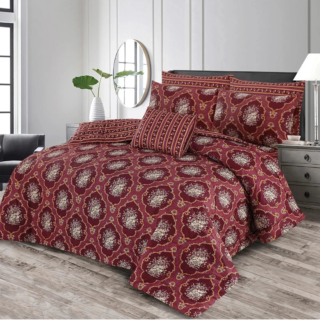 Claroom ASH-1013 Cotton Comforter Set – 7 Pieces