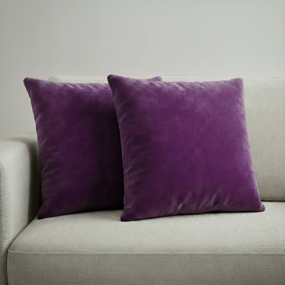 Plain Fleece Cushions – Plush Comfort with Hidden Zipper (Set of 2)
