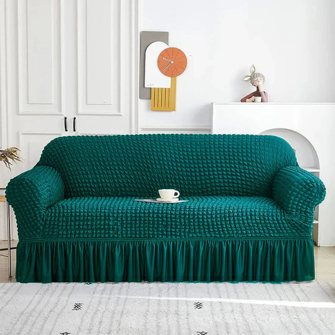Frill Bubble Mesh Sofa Cover (Zinc Color)