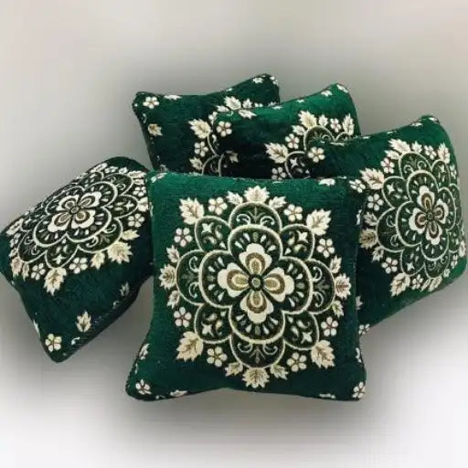 5-Piece Velvet Jacquard Cushion Covers Set