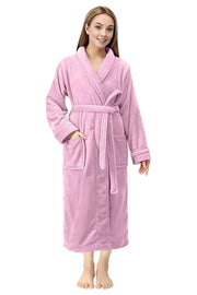 Plush Women’s Fleece Bathrobe Long Shawl (Available in 3 Colors)