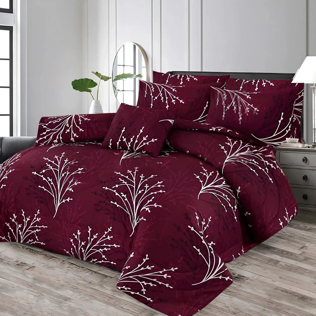 Signature Ash-1031 Cotton Comforter Set – 7PCS