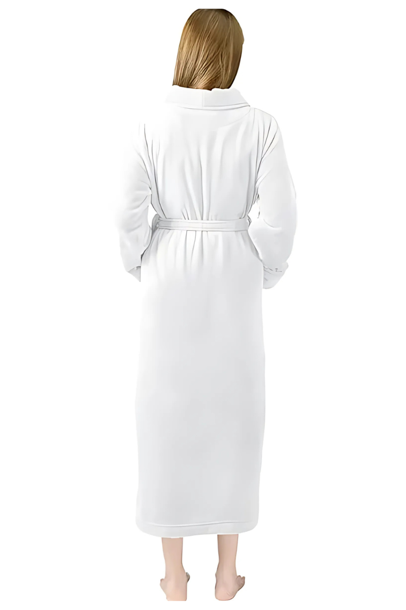 Plush Women’s Fleece Bathrobe Long Shawl Collar