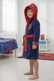 Spider man Hooded Kids Bathrobe – navy (Ages 4, 6, & 8)