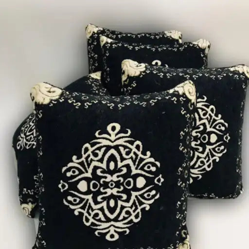 5-Piece Velvet Jacquard Cushion Covers Set