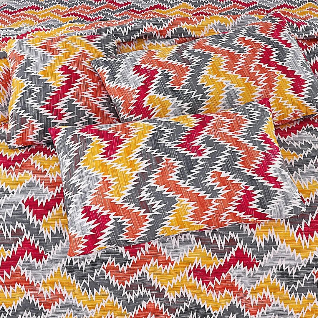 Ophellie Ash-1016 Cotton Comforter Set – 7 Pieces