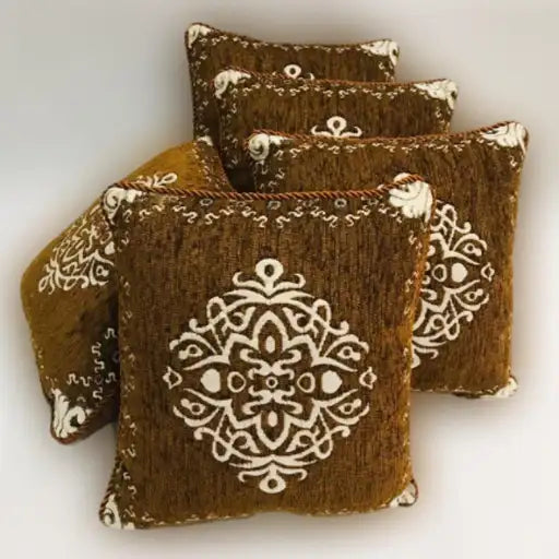 5-Piece Velvet Jacquard Cushion Covers Set