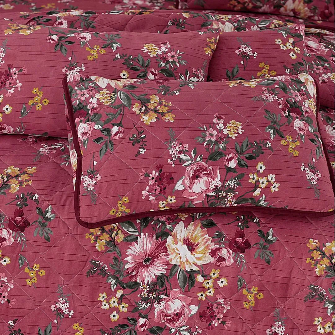 Pink M.Z Cotton Comforter Set – 7 Pieces
