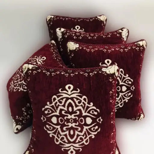 5-Piece Velvet Jacquard Cushion Covers Set