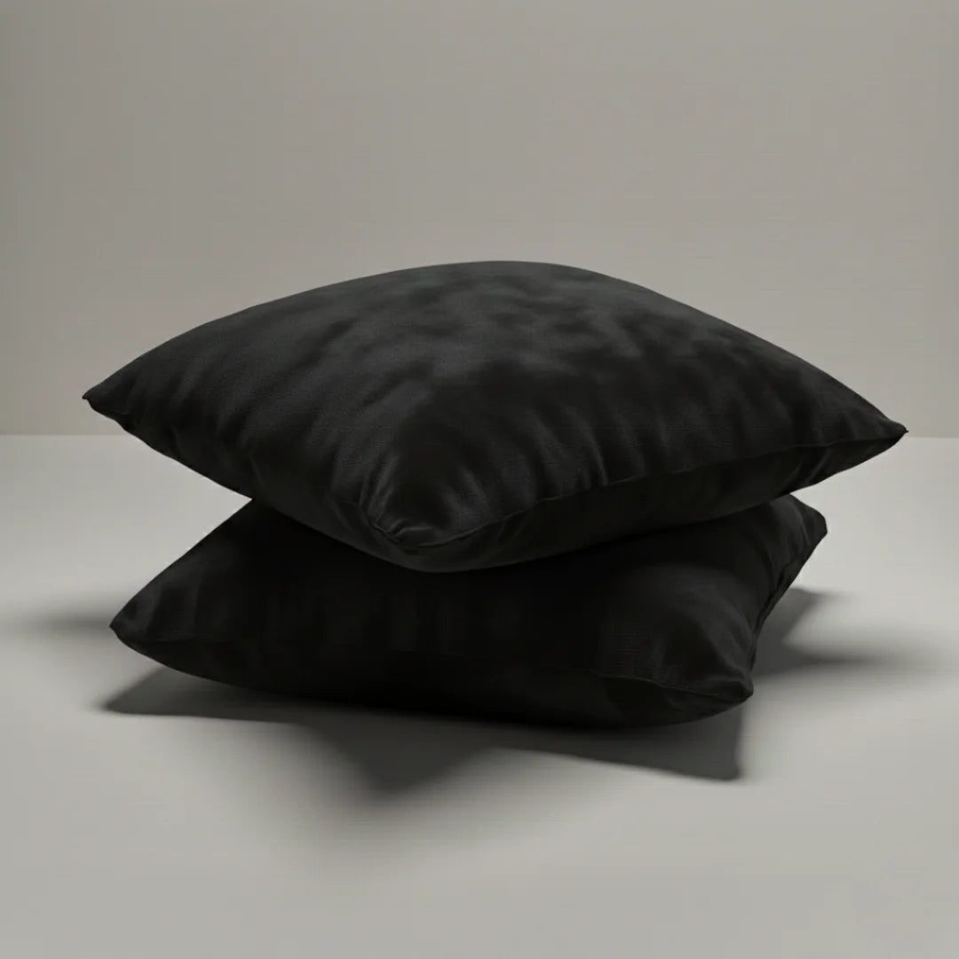 Plain Fleece Cushions – Plush Comfort with Hidden Zipper (Set of 2)