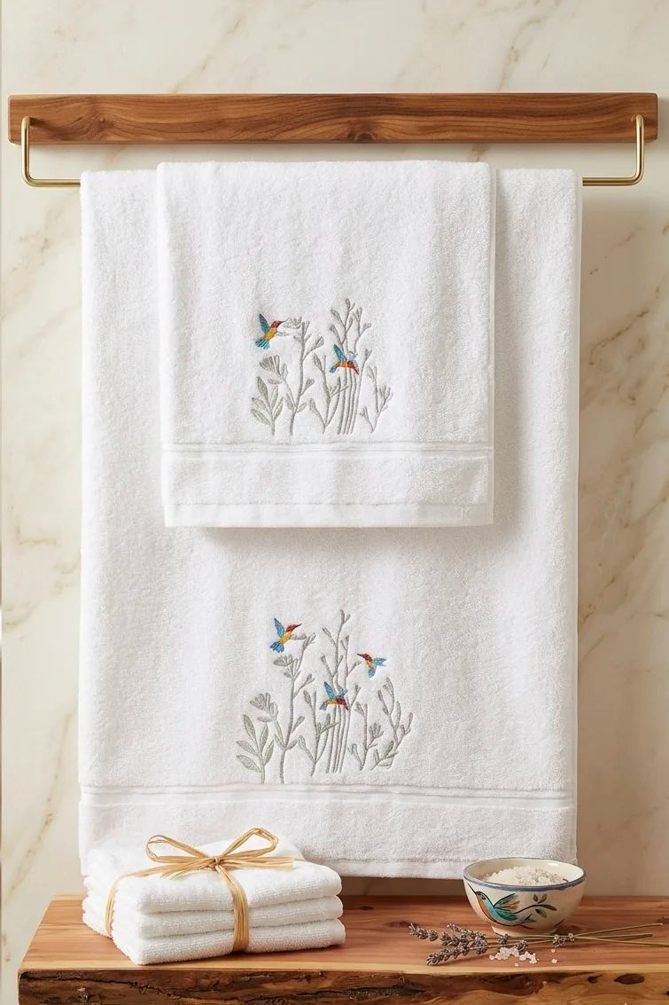 Embroedry towel set and single | 100% cotton