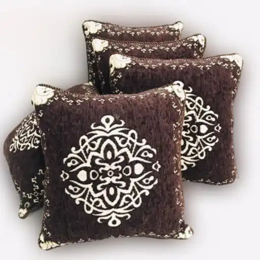 5-Piece Velvet Jacquard Cushion Covers Set