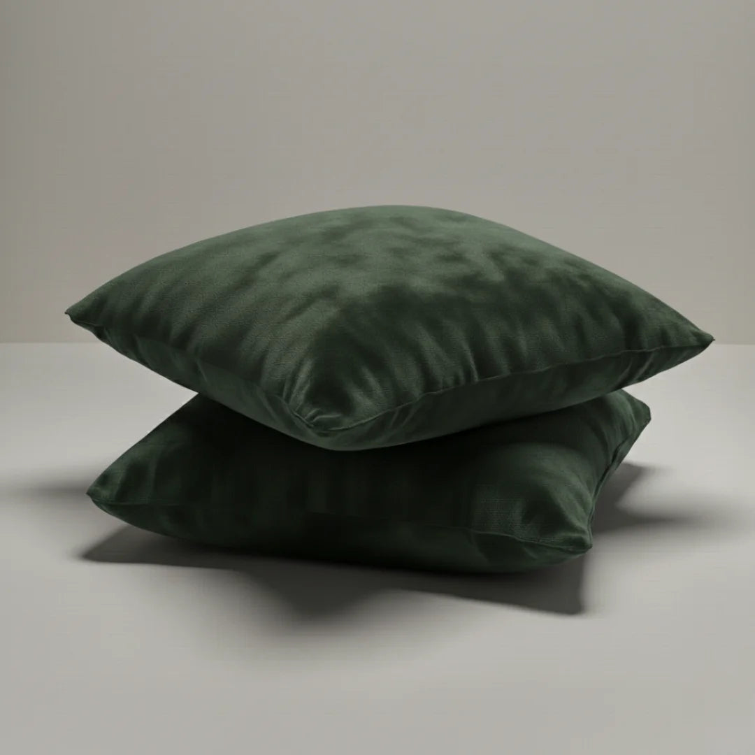 Plain Fleece Cushions – Plush Comfort with Hidden Zipper (Set of 2)