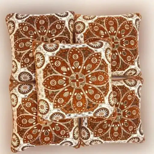 5-Piece Velvet Jacquard Cushion Covers Set
