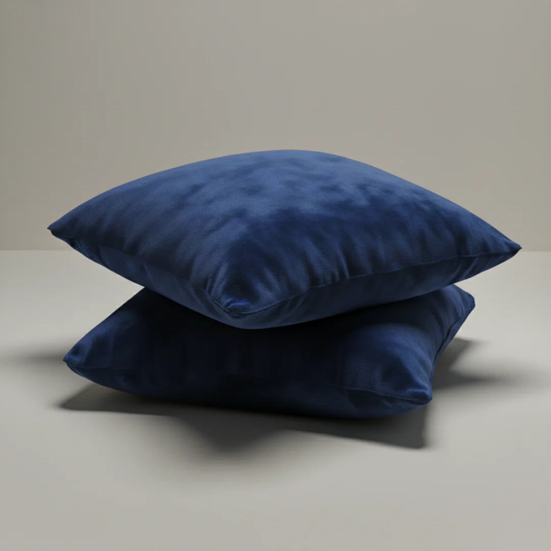 Plain Fleece Cushions – Plush Comfort with Hidden Zipper (Set of 2)