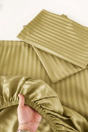 Luxury Stripe Fitted Bedsheet - King Size