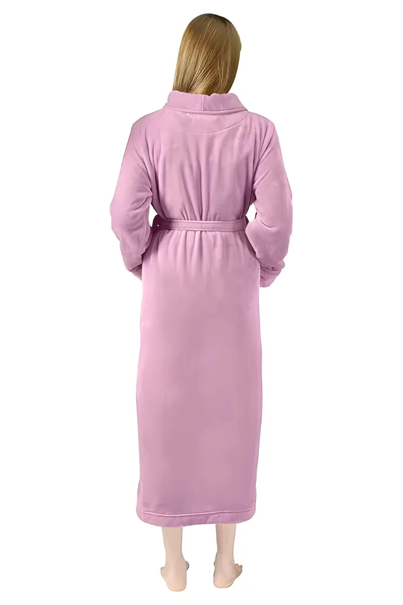 Premium Plush Serenity Fleece Bathrobe – Long Shawl Collar