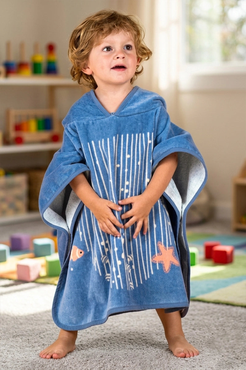 Hooded Kids Ponchu – Ultra Soft & Skin-Friendly for age 1 to 6 year