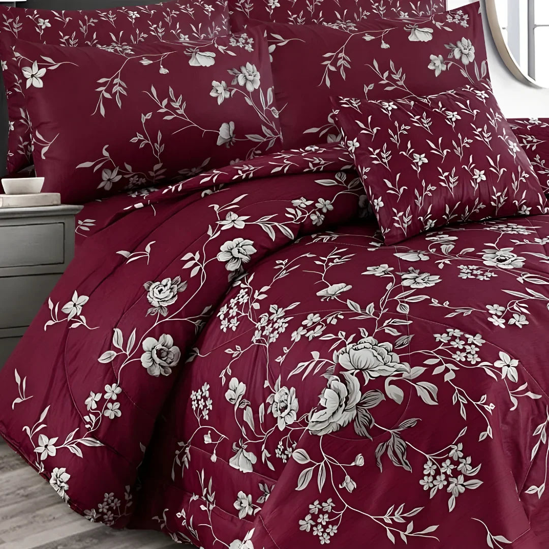 Premium King Size 7-Piece Comforter Set | Complete Bedding Collection
