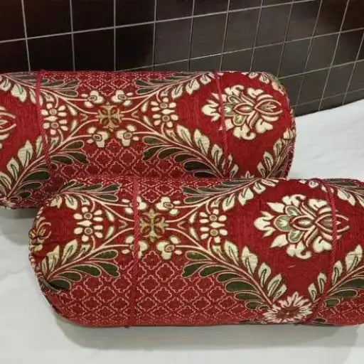 Velvet Jacquard Round/GOLL Pillow Covers – Pack of 2