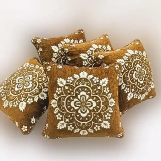 5-Piece Velvet Jacquard Cushion Covers Set