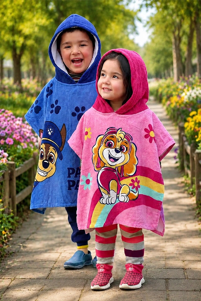 Popular design(kids wrap towel) poncho– Quick Dry & Super Absorbent for (2 to 7 year)