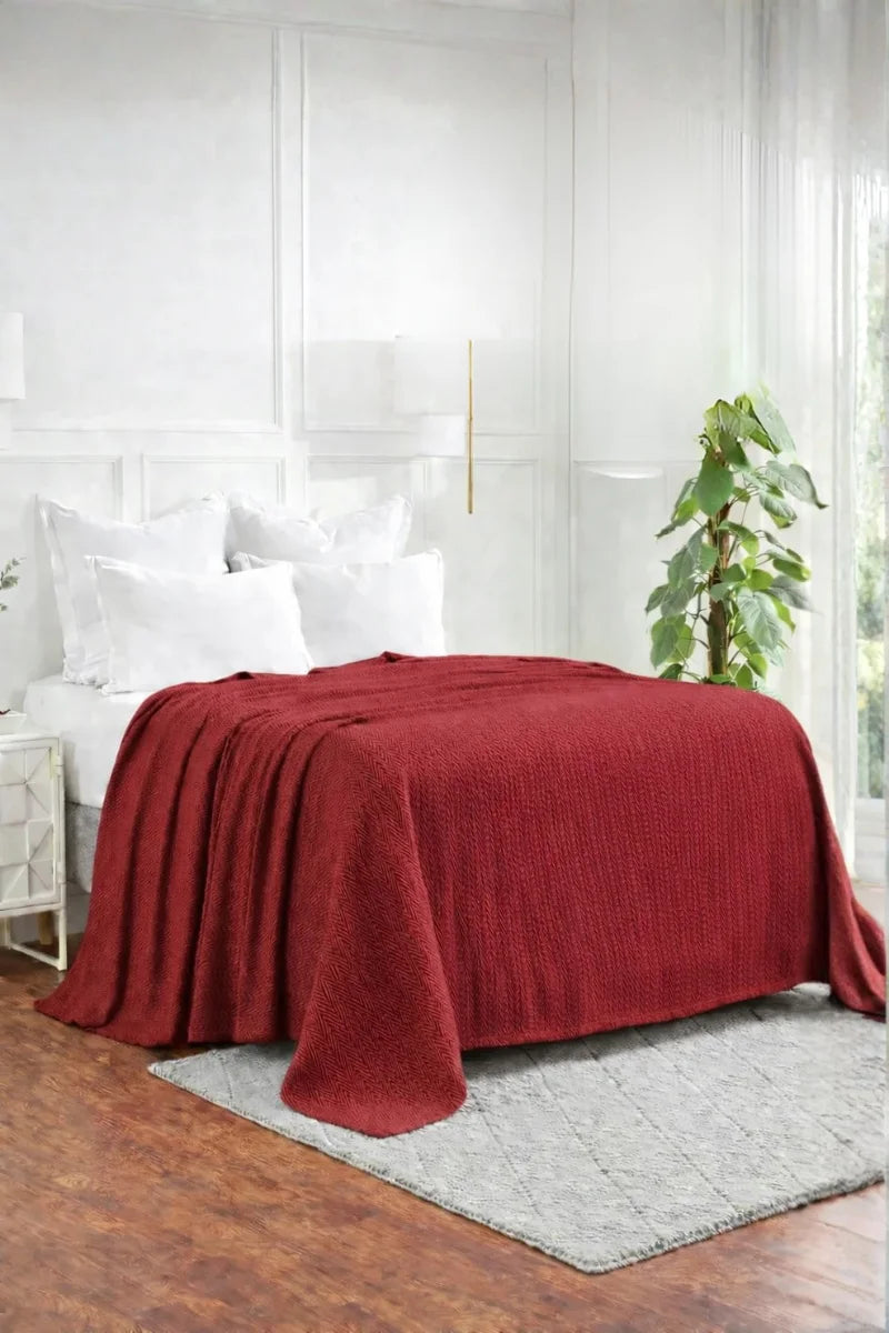 Zig-Zag Chevron All-Season Cotton Bedding Blanket