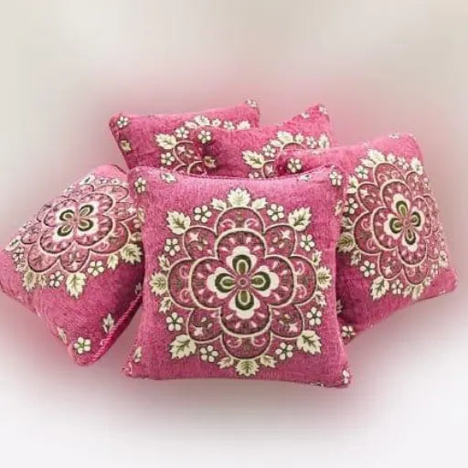 5-Piece Velvet Jacquard Cushion Covers Set