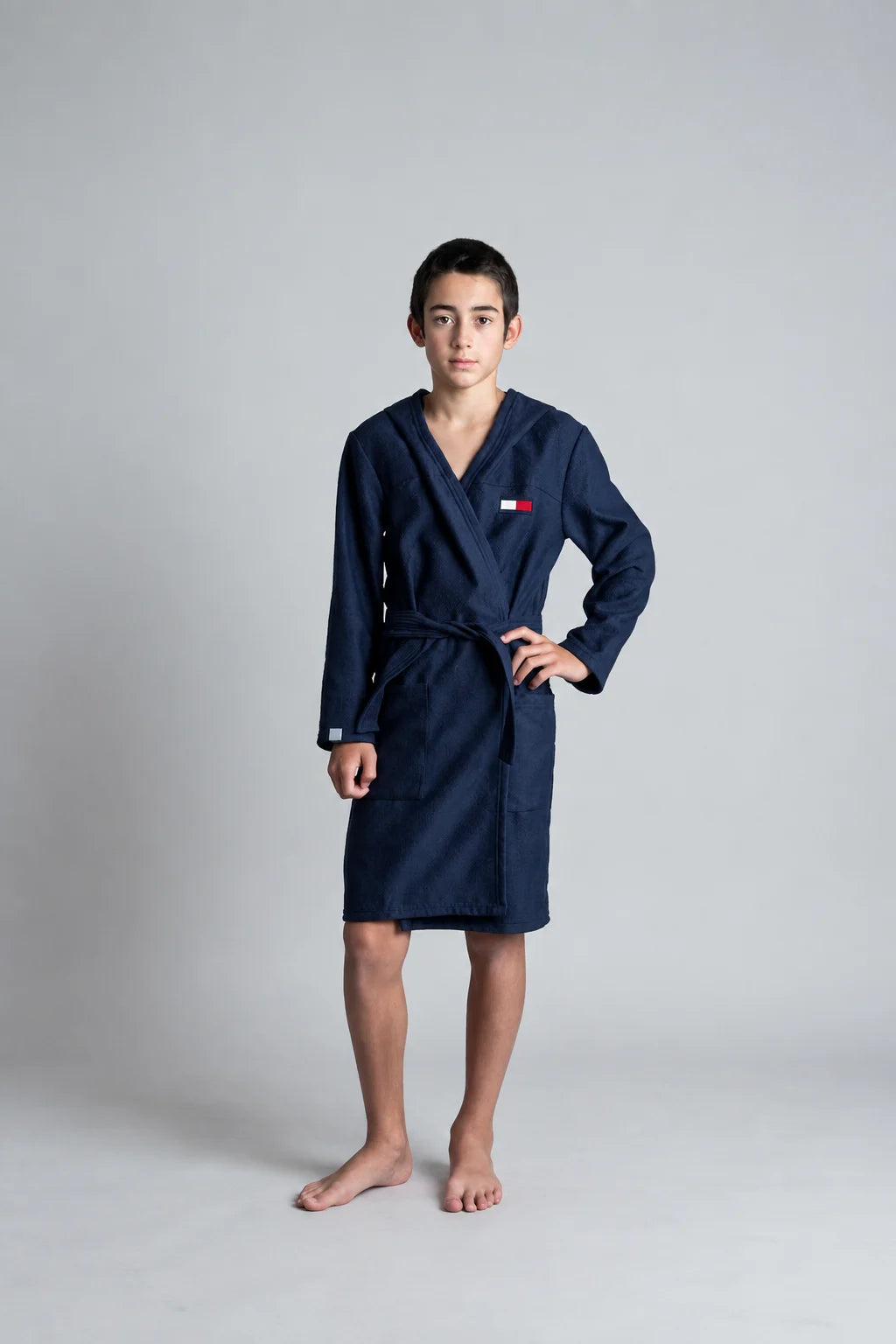 Tommy Hilfiger Kids Bathrobe – Navy & Pink | (Ages 8, 10, 12 & 14 Years)