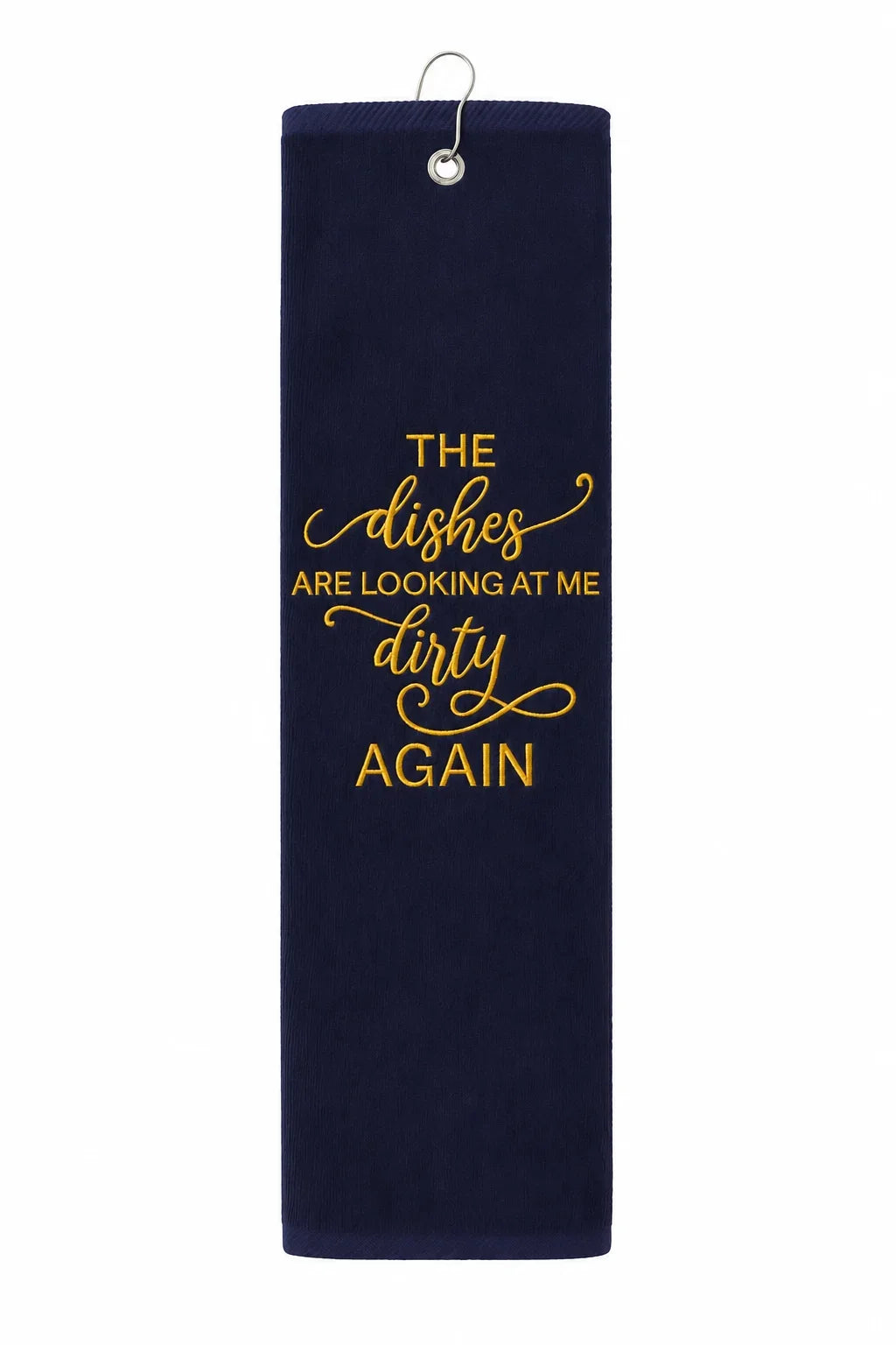 Premium Embroidered Kitchen Duster – 12 × 20 Inches | Beautiful Quote Desig