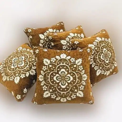 5-Piece Velvet Jacquard Cushion Covers Set