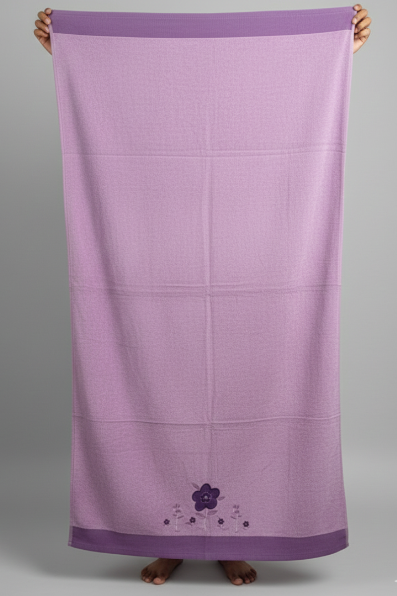 Purple Velvet Embroedry Towel pack of 2 | 30x60 inches | Embroedry set SALE