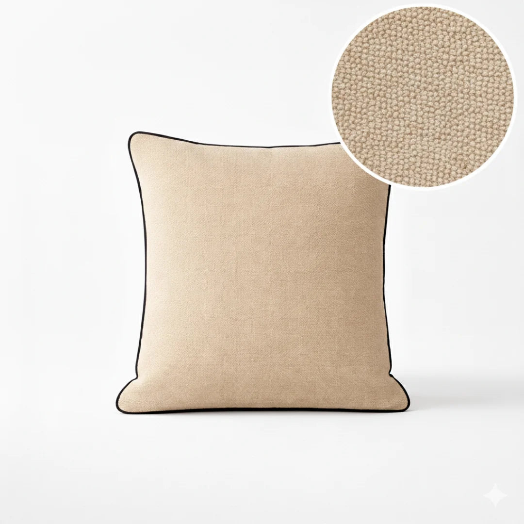 Modern Terry Cushion – Soft Texture & Hidden Zip (Pack of 2)