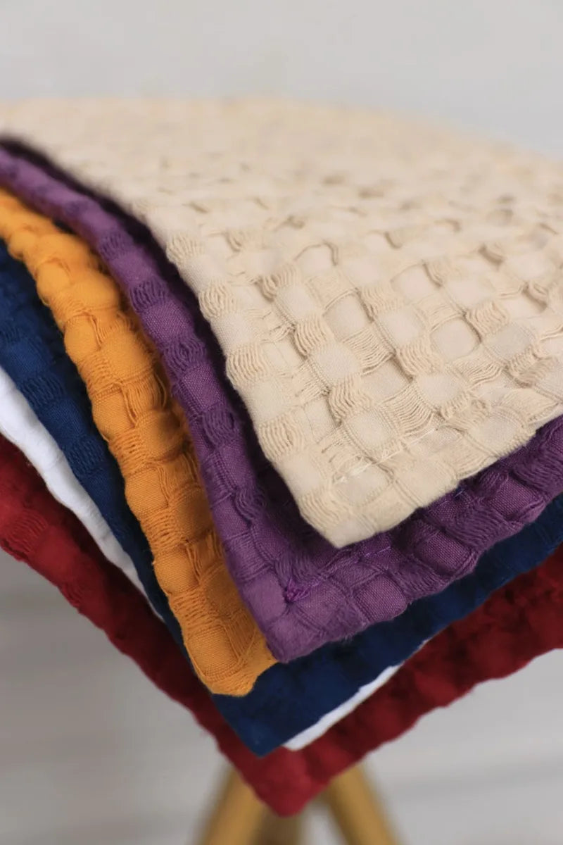 Waffle Weave Kitchen Duster 16x27 inches | 100% Pure Cotton | Multi-Color