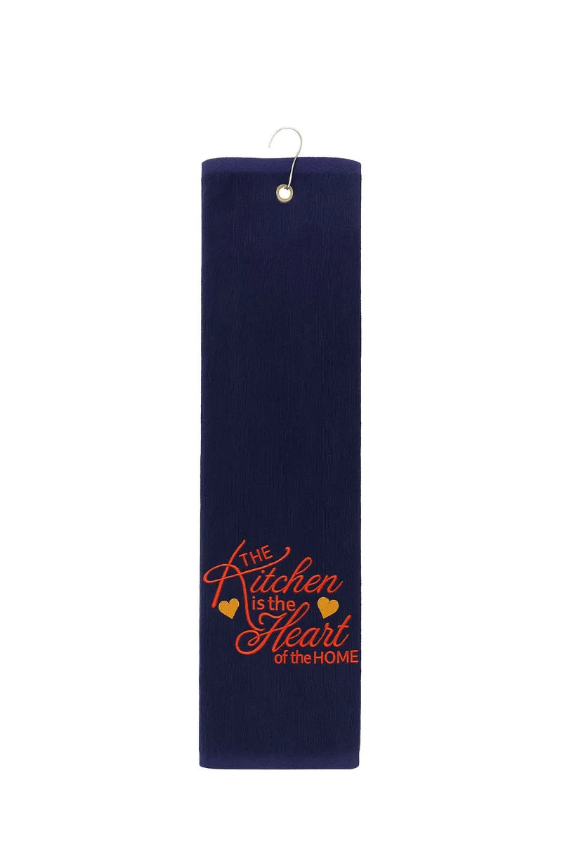 Embroidered Hanging Kitchen Towels – Luxurious Velvet – Pack of 2 & 4