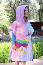 Kids Unicorn Hooded Poncho Towel – Soft & Absorbent