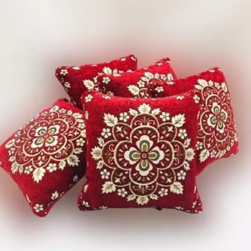 5-Piece Velvet Jacquard Cushion Covers Set