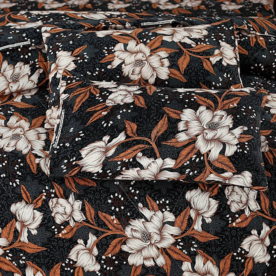 Floral ASH-1011 Cotton Comforter Set – 7 Pieces