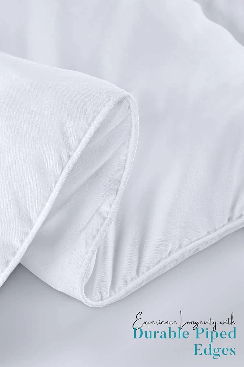 Soft White Quilted Comforter with Corner Tabs