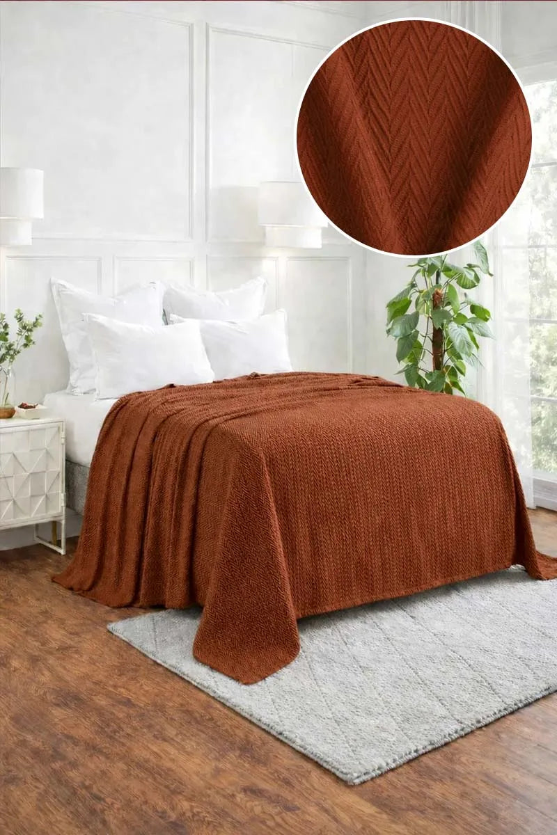 Zig-Zag Chevron All-Season Cotton Bedding Blanket
