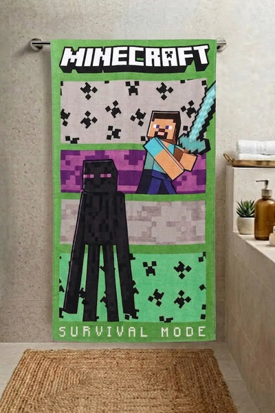 Mine craft Cartoon Towel – Perfect for Toddlers & Young Children
